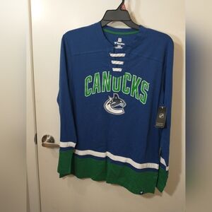 NEW Vancouver Canucks Men's Long Sleeve T-Shirt Fanatics (Large) NHL NWT